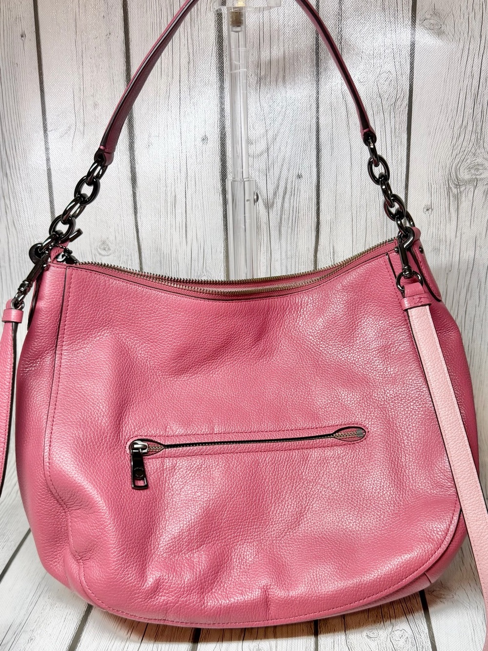 PRE LOVED COACH Chelsea Hobo Crossbody Shoulder Bag Pebble Leather - Picture 2 of 13